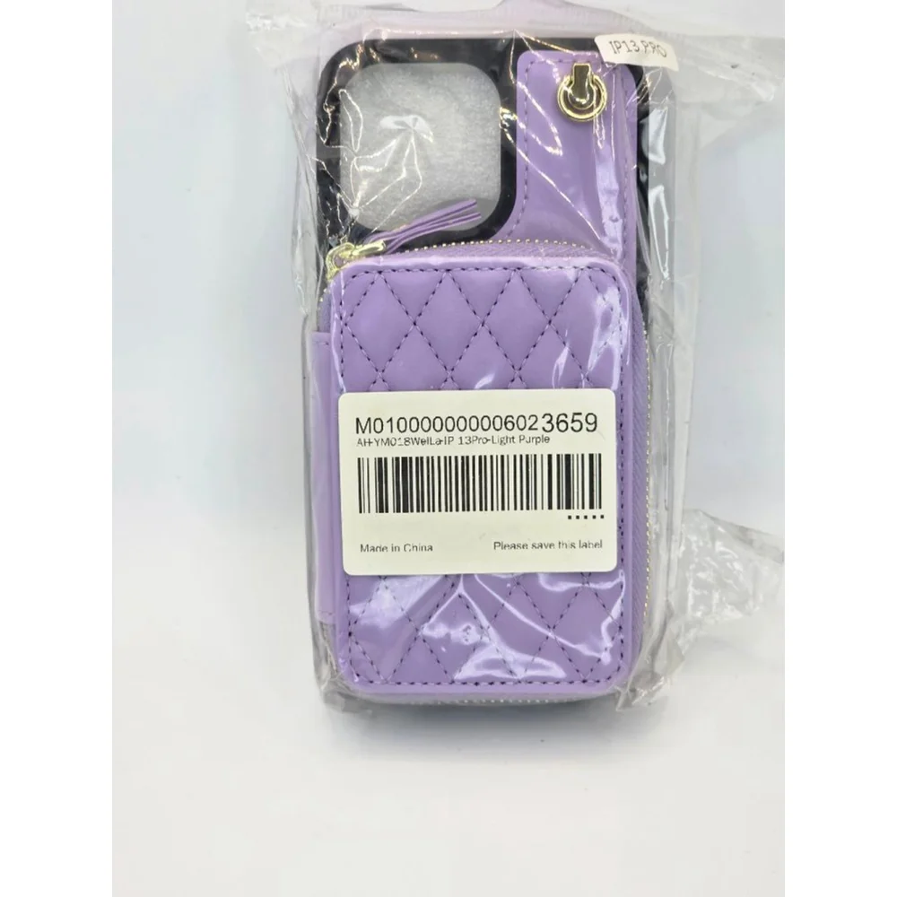 Purple Leather Wallet Case for iPhone 13 Pro Max / 13 Pro / 13 Plus